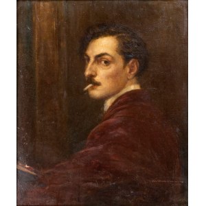 Self portrait 1918 Oil on canvas 70 x 50 cm Signed and dated lower right: T. Corbella, 1918. State of preservation: good., Self portrait 1918 Oil on canvas 70 x 50 cm Signed and dated lower right: T. Corbella, 1918. State of preservation: good.