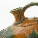 Pair of duck-shaped jugs second half of the 20th century 26 x 47 x 20 cm in polychrome ceramic. Good state of preservation., Pair of duck-shaped jugs second half of the 20th century 26 x 47 x 20 cm in polychrome ceramic. Good state of preservation.