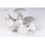 Three sparrows, porcelain sculpture in the round second half of the 20th century 9 x 13 x 16 cm Danish manufacture BG State of preservation: very good, Three sparrows, porcelain sculpture in the round second half of the 20th century 9 x 13 x 16 cm Danish 
