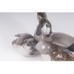 Three sparrows, porcelain sculpture in the round second half of the 20th century 9 x 13 x 16 cm Danish manufacture BG State of preservation: very good, Three sparrows, porcelain sculpture in the round second half of the 20th century 9 x 13 x 16 cm Danish 