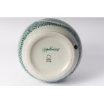 Lamp base 70&#39;s 29 x 12 cm in polychrome pear-shaped ceramic with floral and figure decoration on a white background. Author&#39;s signature in green under the glaze at the base State of preservation: very good, Lamp base 70&#39;s 29 x 12 cm in polychr