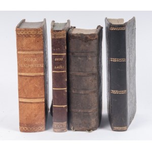 Lot of four volumes second half of the 18th century different authors and topics. State of conservation: good, widespread stains, Lot of four volumes second half of the 18th century different authors and topics. State of conservation: good, widespread sta
