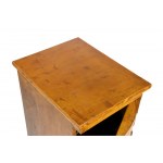 Pair of French Empire Style Walnut Night Tables Late 19th century Wood 79 x 59 x 48 cm Condition: Good, wear consistent with age and use. Located in the warehouse in Rome, Pair of French Empire Style Walnut Night Tables Late 19th century Wood 79 x 59 x 48