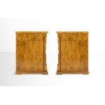Pair of French Empire Style Walnut Night Tables Late 19th century Wood 79 x 59 x 48 cm Condition: Good, wear consistent with age and use. Located in the warehouse in Rome, Pair of French Empire Style Walnut Night Tables Late 19th century Wood 79 x 59 x 48