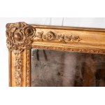 Mirror in wood and gilded plaster late 19th century early 20th century 112 x 83 x 3 cm with phytomorphic motif decorations. State of preservation: good, small defects in the gilding, Mirror in wood and gilded plaster late 19th century early 20th century 1