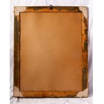 Mirror in wood and gilded plaster late 19th century early 20th century 112 x 83 x 3 cm with phytomorphic motif decorations. State of preservation: good, small defects in the gilding, Mirror in wood and gilded plaster late 19th century early 20th century 1
