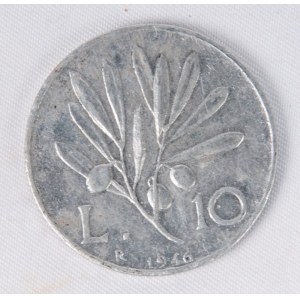 10 lire with Pegasus 1946, 10 lire with Pegasus 1946