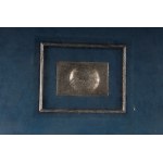 Lot of three engraved silver plaques signed by: second half of the 20th century 3 x 4.5 cm plaquettes Brindisi, Cassinari and Sassu in the frame State of preservation: good, Lot of three engraved silver plaques signed by: second half of the 20th century 3