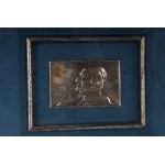 Lot of three engraved silver plaques signed by: second half of the 20th century 3 x 4.5 cm plaquettes Brindisi, Cassinari and Sassu in the frame State of preservation: good, Lot of three engraved silver plaques signed by: second half of the 20th century 3
