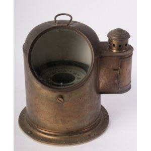 Boat compass 20th century 23 x 21 cm with brass casing. Condition: good, machine not tested., Boat compass 20th century 23 x 21 cm with brass casing. Condition: good, machine not tested.