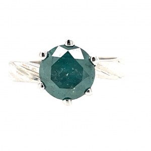 GOLD RING WITH 2.15 CT BLUE INT. DIAMOND - R127