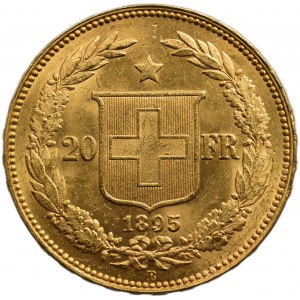 Suisse, République, 20 francs 1895 B
