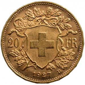 Switzerland, Republic, 20 francs 1927 B