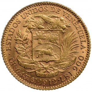 Venezuela, Spojené státy Venezuela, 20 bolivares 1912