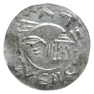 Vratislav II. 1061-1092, denarius Cach 354 high crown