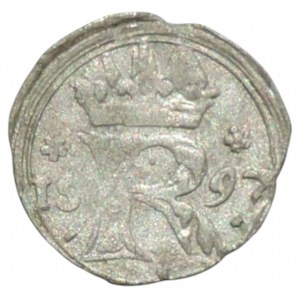 Rudolf II. 1576-1612, malý peníz 1597 Kutná Hora-Herold