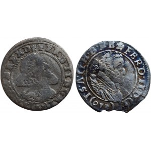 Ferdinand II. 1619-1637, 1 krejcar 1624 BZ Olomouc+1 krejcar 1625 DvB Nisa