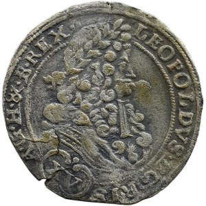 Leopold I. 1657-1705, XV krejcar 1695 MMW Vratislav - Wackerl, contemporary falsum