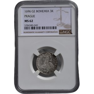 Leopold I. 1657-1705, 3 krejcar 1696 GE Praha - Egerer