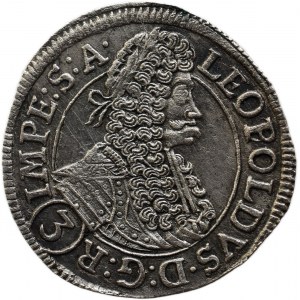 Leopold I. 1657-1705, 3 krejcar 1697 GE Praha - Egeger