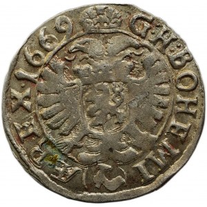Leopold I. 1657-1705, 3 krejcar 1669 Kutná Hora - Hackl