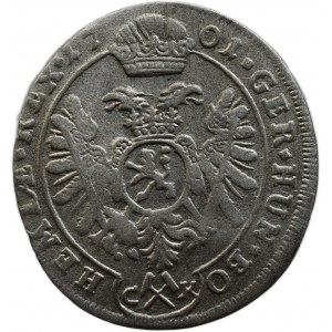 Leopold I. 1657-1705, 3 krejcar 1701 CK Kutná Hora - Krahel