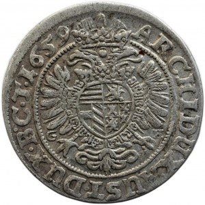 Leopold I. 1657-1705, 3 krejcar 1659 GH s korunou Vratislav - Hübner