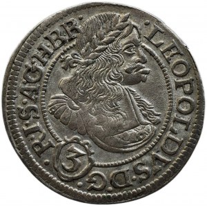 Leopold I. 1657-1705, 3 krejcar 1670/1 SHS Vratislav - Hammerschmidt