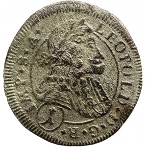Leopold I. 1657-1705, 1 krejcar 1698 CK Kutná Hora - Krahe