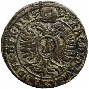 Leopold I. 1657-1705, 1 krejcar 1699 MMW Vratislav/Opolí - Wackerl