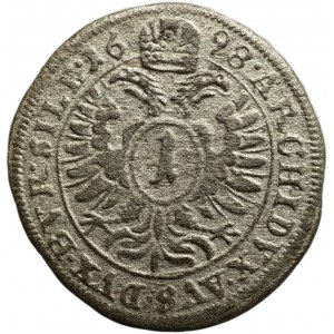 Leopold I. 1657-1705, 1 krejcar 1698 Opolí - Wackerl