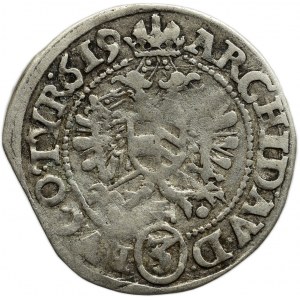 Matyáš II. 1611-1619, 3 krejcar 1619 Vídeň-Jessenský