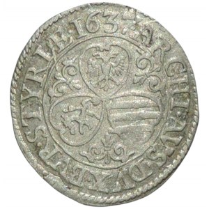 Ferdinand II. 1619-1637, 3 krejcar 1637 Graz