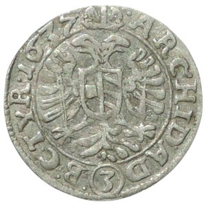 Ferdinand III. 1637-1657, 3 krejcar 1637 Vienne-Stadler