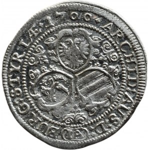 Leopold I. 1657-1705, 3 krejcar 1700 IA Graz