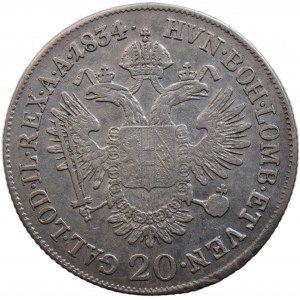 François II. 1792-1835, 20 krejcar 1834 A