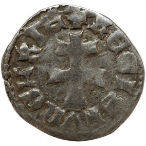 Louis of Anjou 1342-1382, denarius Huszár 547 without dots