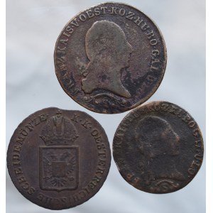 František II., 1 krejcar 1812 S, 1/2 krejcar 1812 S, 1/2 krejcar 1816 A