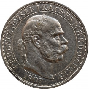 5 kor. 1907 KB - coronation