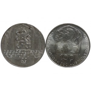 100 Kč 1977 Hollar + 100 Kč 1980 Petr Parléř, dr.skvrny