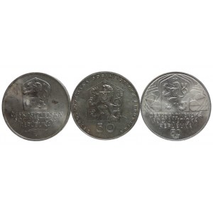 50 CZK 1971 Communist Party of Czechoslovakia + 50 CZK 1973 Victory February + 50 CZK 1979 IX. Congress of the Communist Party of Czechoslovakia