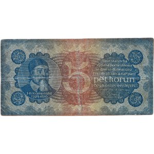 ČSR 1918-1939, 5 Korun 1921 - série 4