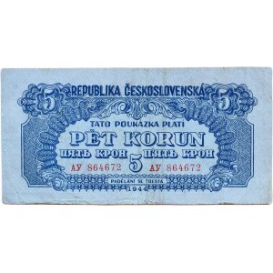PROTECTORATE, 5 CZK 1944 - AY