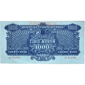 Czechoslovakia 1944-1945, 1000 CZK 1944 AA 450190