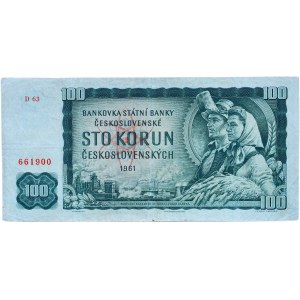 Czechoslovakia 1945-1989, 100 CZK 1961 - D 63