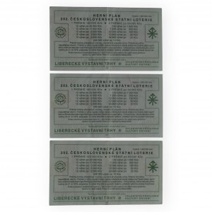 Czechoslovakia, Czechoslovak State Lottery Liberec, lot 10 CZK 5445, 5458, 44980