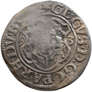 Pfalz - Veldenz, Georg Gustav 1592-1634, 1/2 Batzen 1593 - s tit. Rudolf II.
