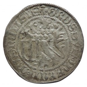 Sasko-Míšeň, Friedrich II. Dobromyslný a Vilém III. 1440-1464, štítový groš, Mincovna Freiberg, mincm. Monhaupt