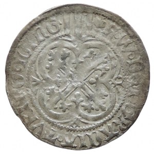 Sasko-Míšeň, Friedrich II. Dobromyslný a Vilém III. 1440-1464, štítový groš, Mincovna Freiberg, mincm. Monhaupt