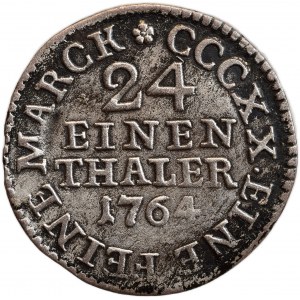 Sasko-Albertinská linie, Fridrich August III. 1763 - 1806, 1/24 eienen thaler 1764 EDC